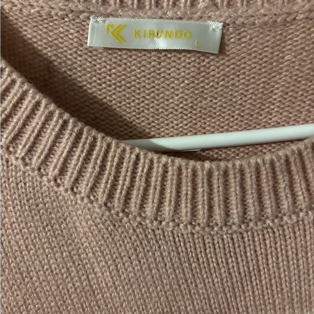 Kibundo Women's Blush Crew Neck Sweater